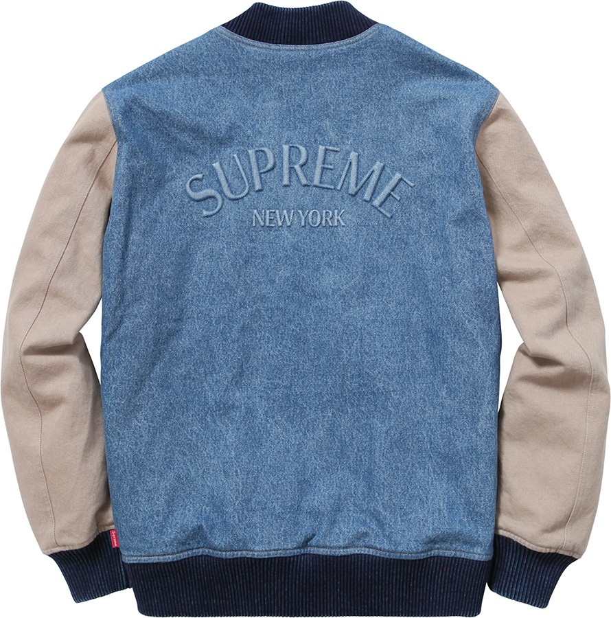 Denim Twill Varsity Jacket view 7